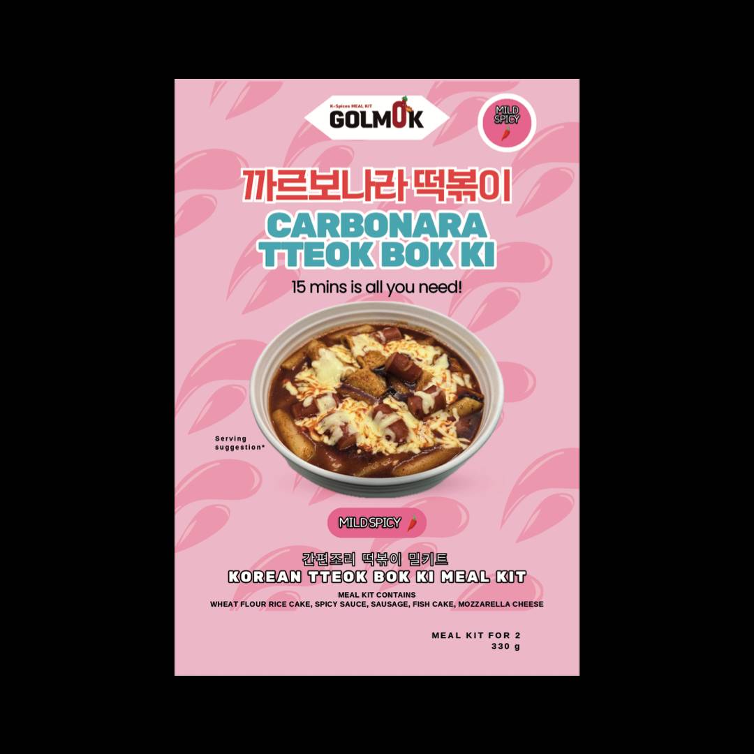 Golmok-Carbonara Tteok bok ki 335g Frozen Meal Kit